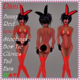 *Dani's* Bunny Red w/Ears and Tail 