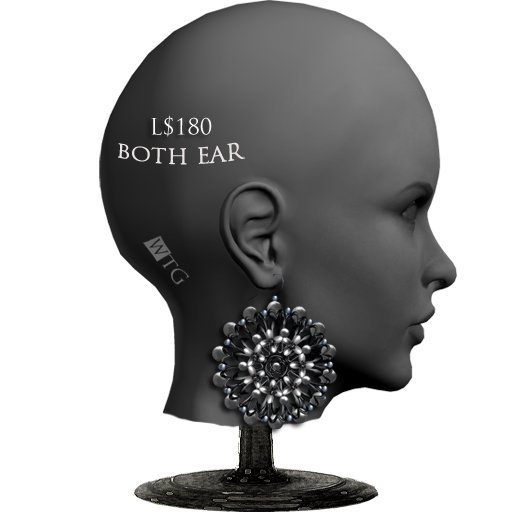 +:+WTG+:+ **Kaleidoscope-black** ear piercesI