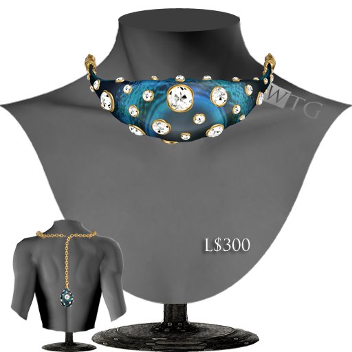 +:+WTG+:+ **The Sparkle of The Star-peacockG** necklace