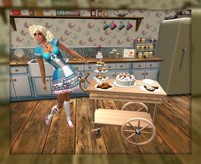 Desert Trolly with cakes and buns