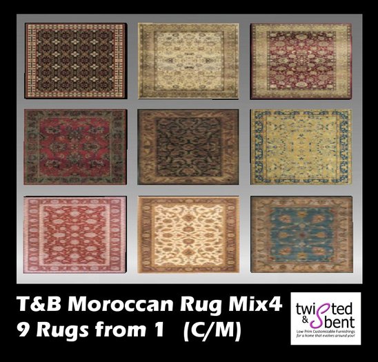 9 Rugs From One - Texture Changing Area Rug Moroccan Mix4