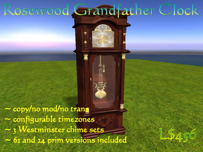 Grandfather Clock - Rosewood