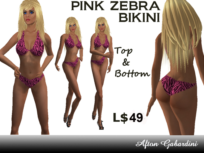 Pink Zebra Bikini