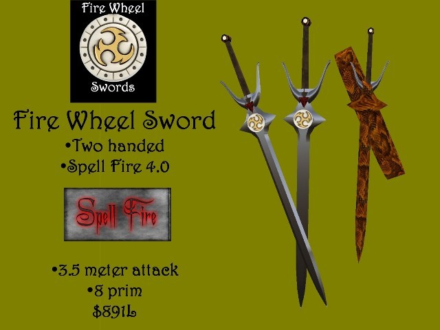 Fire Wheel 2 hand Sword Spell fire
