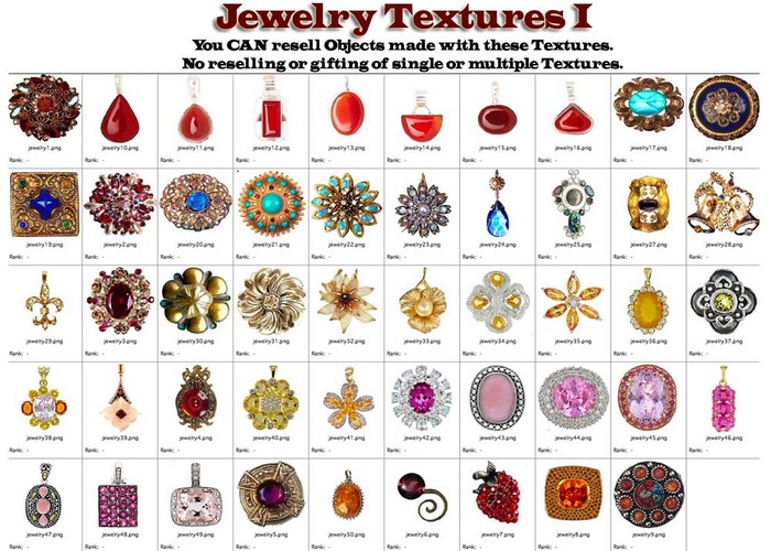 Shabby Chic Jewelry Textures I