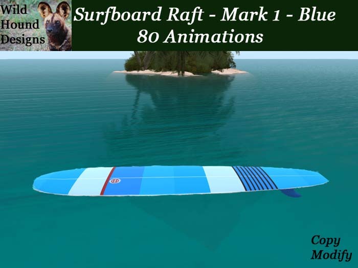 [WHD] -- Surfboard Raft - Mark 1 - Blue - 81 animations