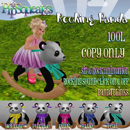 {PiP} Rocking Panda Teal Boxed