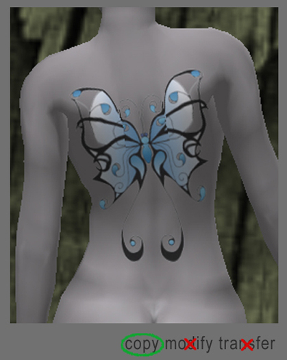 Butterfly Back tattoo