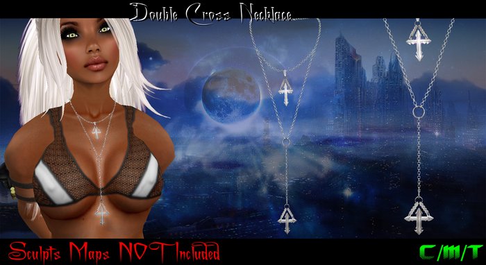 Double Cross Necklace Boxed