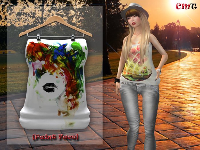 .::[NerdMonkey*Clothes] [Paint Face Tee]::. 