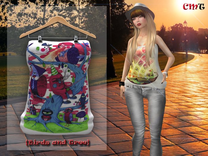 .::[NerdMonkey*Clothes] [Birds and Tree Tee]::. 