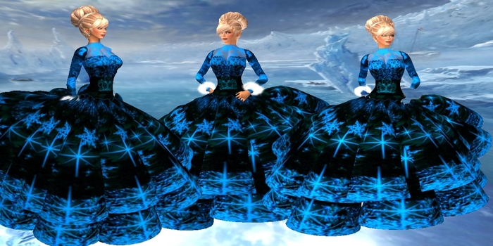 KL14  snow queen blue-MEDIEVAL DRESS- GOTHIC DRESS- MEDIEVAL - FORMAL DRESS- GOWN