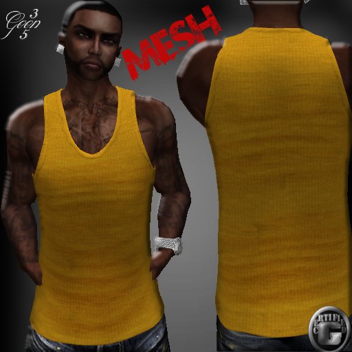 yellow mesh tank