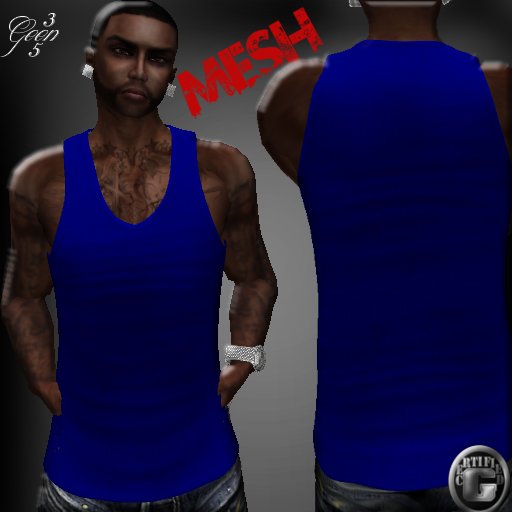 ::Certified Goon:: Blue Mesh Tank