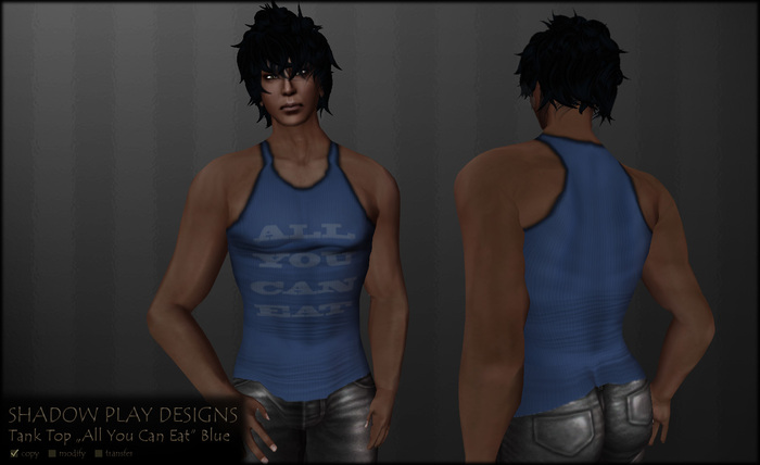 Tank Top ALL YOU CAN EAT - Blue 
