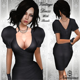 ~Narcissus~Vintage Dress Black