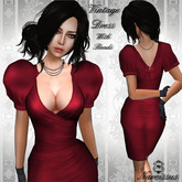 ~Narcissus~Vintage Dress Red