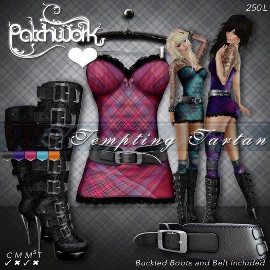 PWH/GC Tempting Tartan Dress Cyan ** Promo Price**