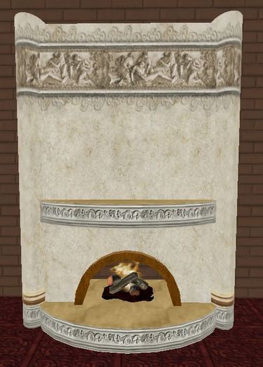 Marble fireplace tall 