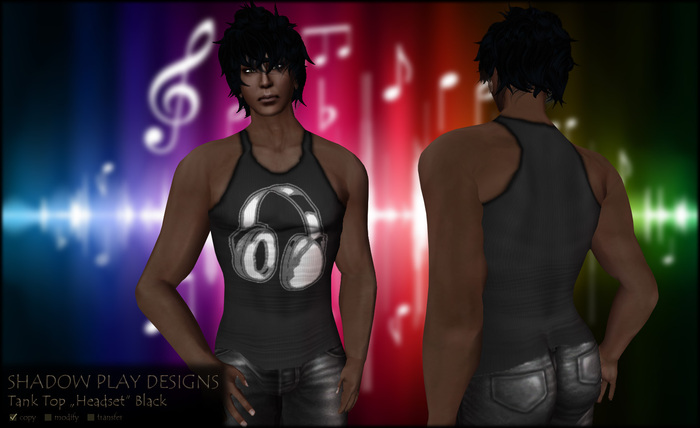 Tank Top HEADSET - Black 