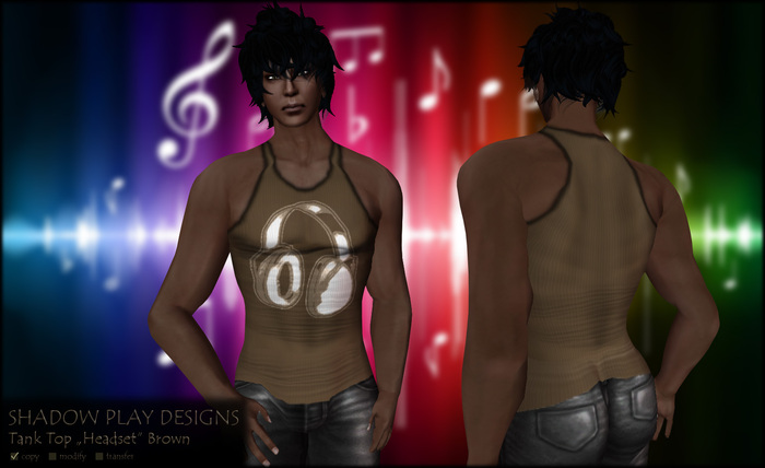 Tank Top HEADSET - Brown 