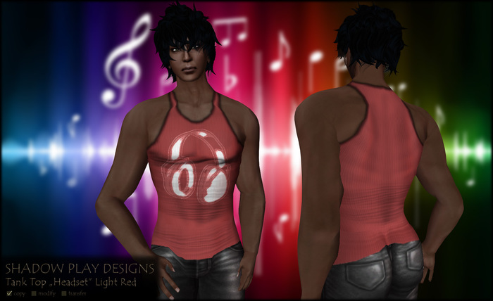 Tank Top HEADSET - Light Red 