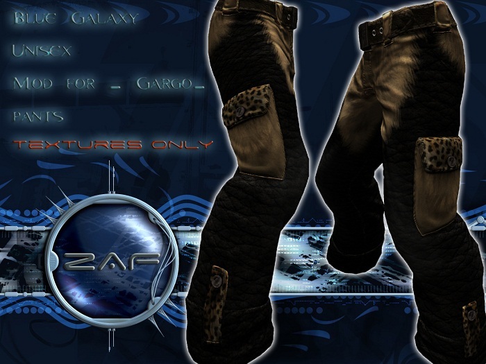 Leather-fur-Texture Cargo pants
