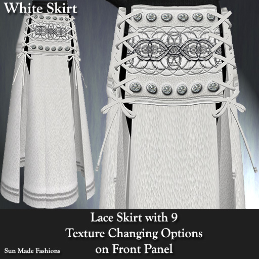White Texture Changing Skirt