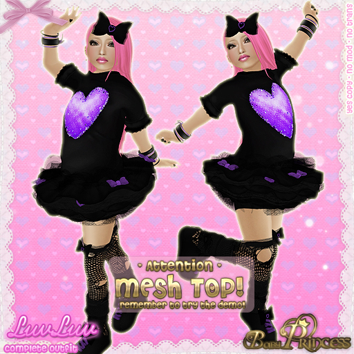 :*BABY*: LUVLUV black + purple + MESH :*PRINCESS*: