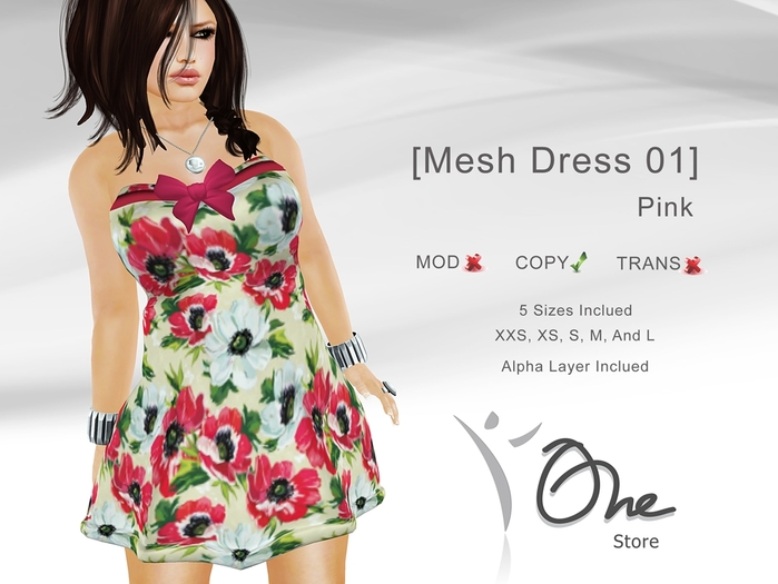 :: One Store:: [Mesh Dress 01] Pink BOX