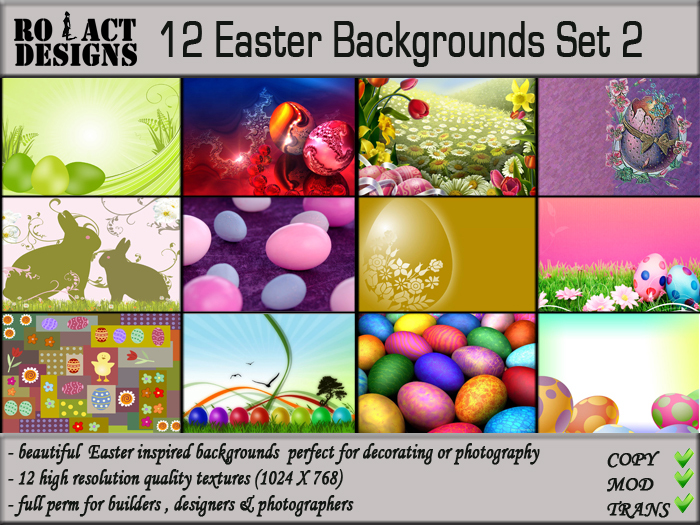 ..::RO!ACT::..DESIGNS 12 Easter Backgrounds Set 2