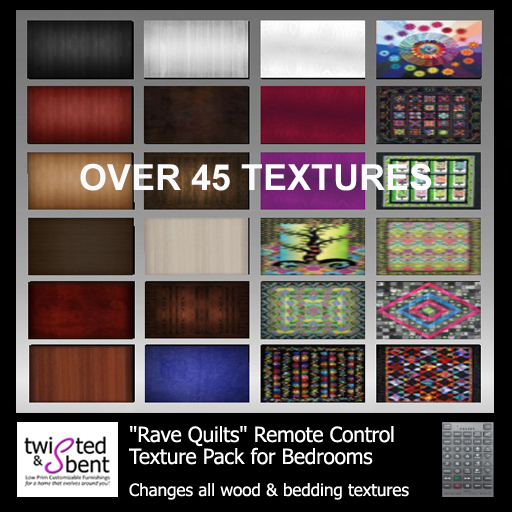 Texture Changing T&B Rave Quilts Bedroom Remote Control