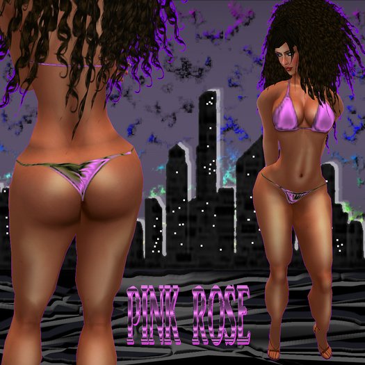 R@TZ DEZIGNZ - PINK ROSE BIKINI
