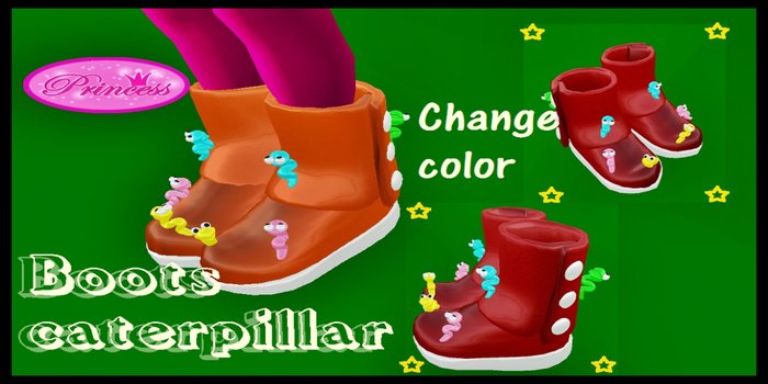 PRINCESS BOOT KIDS caterpillar