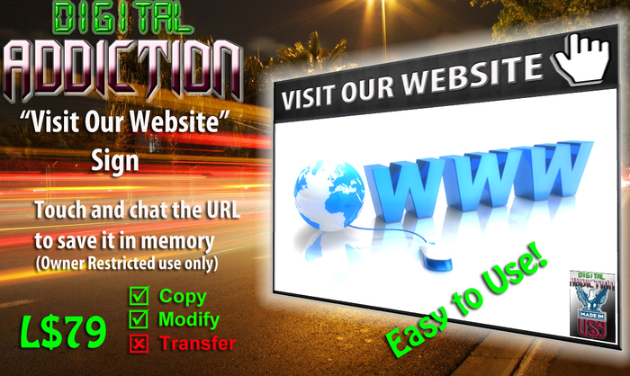 :: DA :: "Visit MyWeb" Sign (Boxed)