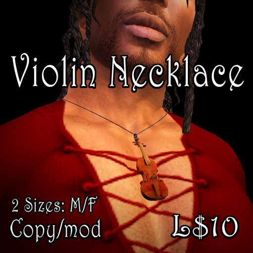 Scripted Violin Necklace With Solo Violin Music