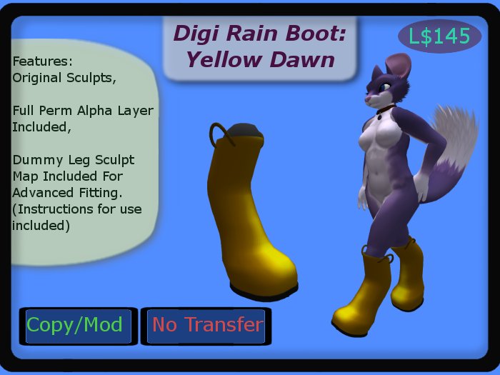 digi rain boot single, Yellow Dawn