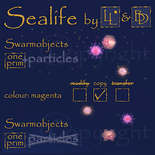 Swarm Objects - mixed corals - Magenta