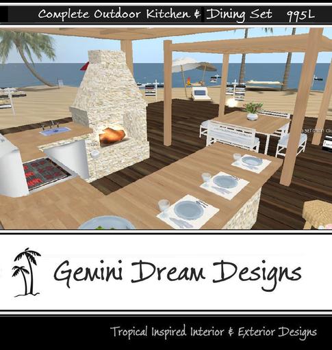 *GDD* Complete Outdoor Kitchen & Dining Set