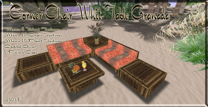 LSR - Corner Chair Whit Table Granada