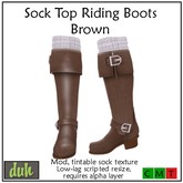 Duh Sock Top Boots - Brown