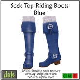 Duh Sock Top Boots - Blue  