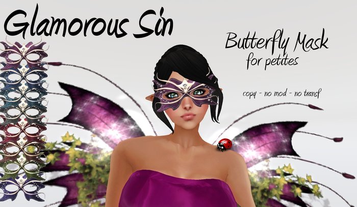 Glamorous Sin - Butterfly Mask petite - FatPack