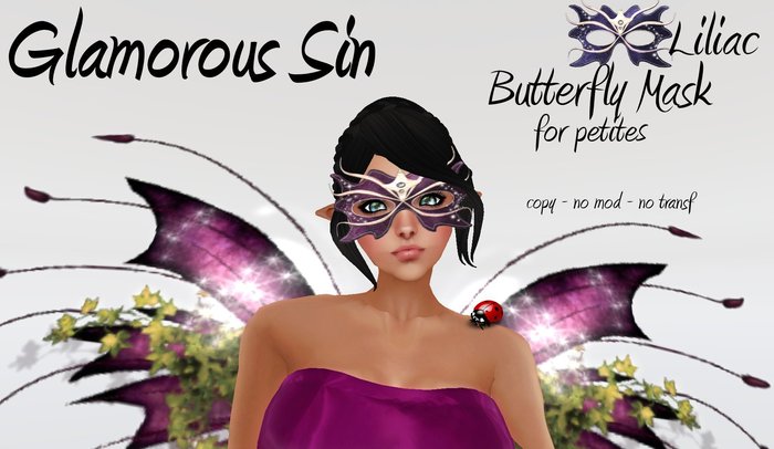 Glamorous Sin - Butterfly Mask petite - Liliac