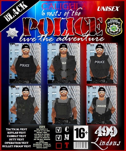 POLICE 6 TACTICAL VESTS