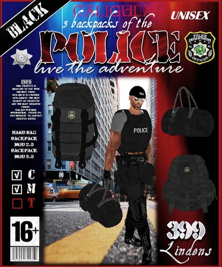 POLICE 4 BACKPACKS