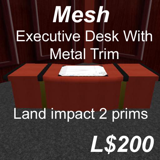 Executive Desk Mesh With Metal Trim
