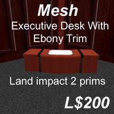 Executive Desk Mesh With Ebony Trim