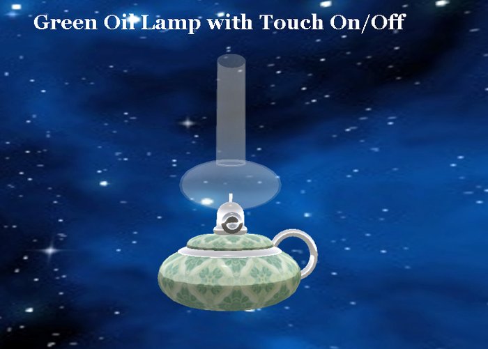 Green Oil Lamp with Touch On/Off 