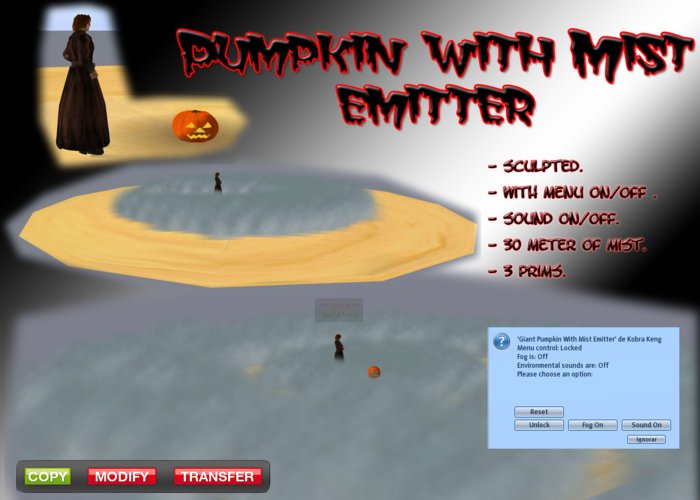 Pumpkin With Mist Emitter